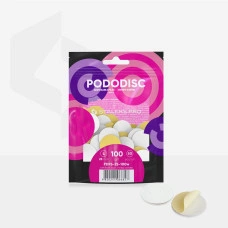 Staleks Pododisc L Змінні файли Білі на м'якій основі для педикюрного диска 25mm 100 грит 50шт