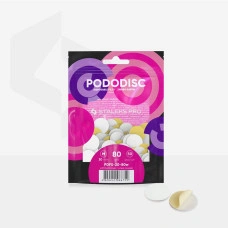 Staleks Pododisc M Сменные файлы Белые на мягкой основе для педикюрного диска 20mm 80 грит 50шт